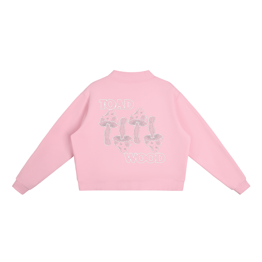 Essential Fleece Mock-Neck Crew Sweatshirt